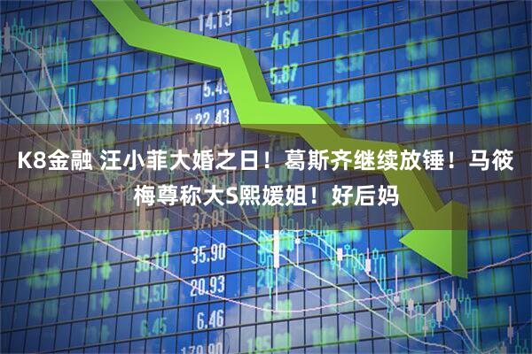 K8金融 汪小菲大婚之日！葛斯齐继续放锤！马筱梅尊称大S熙媛姐！好后妈