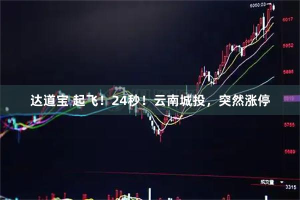 达道宝 起飞！24秒！云南城投，突然涨停